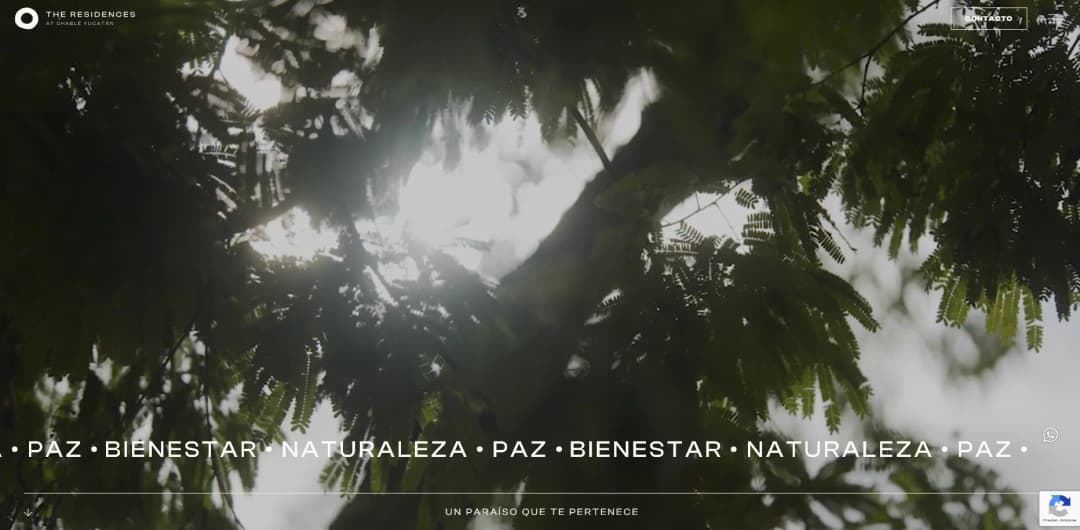 Pagina web The Residence at Chablé yucatán